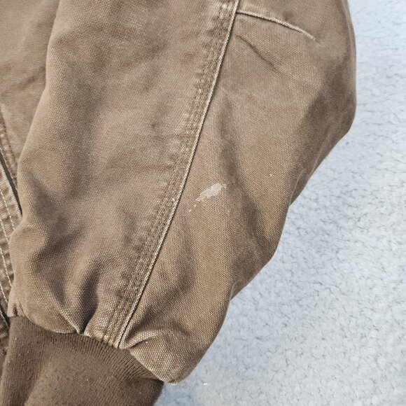 Vtg Workwear Canvas Hooded Jacket Mens Extra Large Duck Quilted Heavy Contractor - Picture 3 of 13